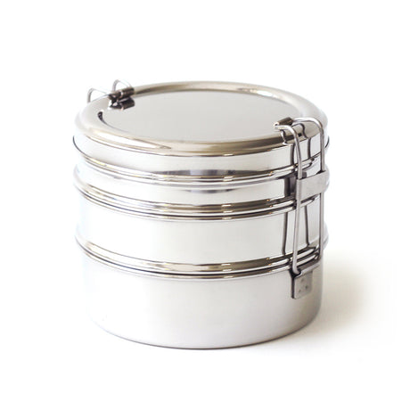 ECO LUNCHBOX Round three-tiered Lunch Box Tri Bento