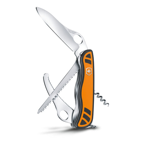 VICTORINOX Pockettool Hunter XT, orange/ black, one hand w lock, 111 mm