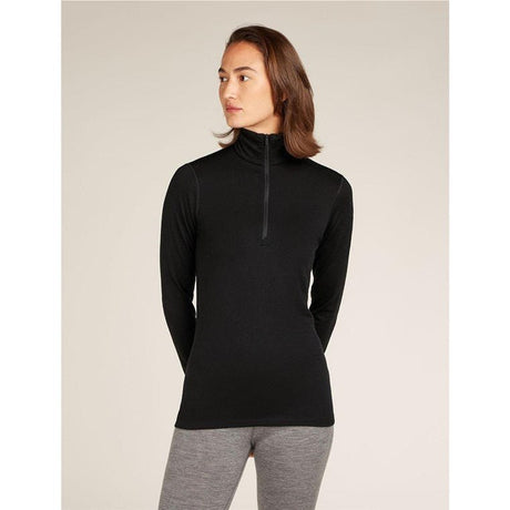 Icebreaker W 200 Oasis LS Half Zip BLACK - Nordisk Natur - Det bästa inom friluftsliv & vildmark