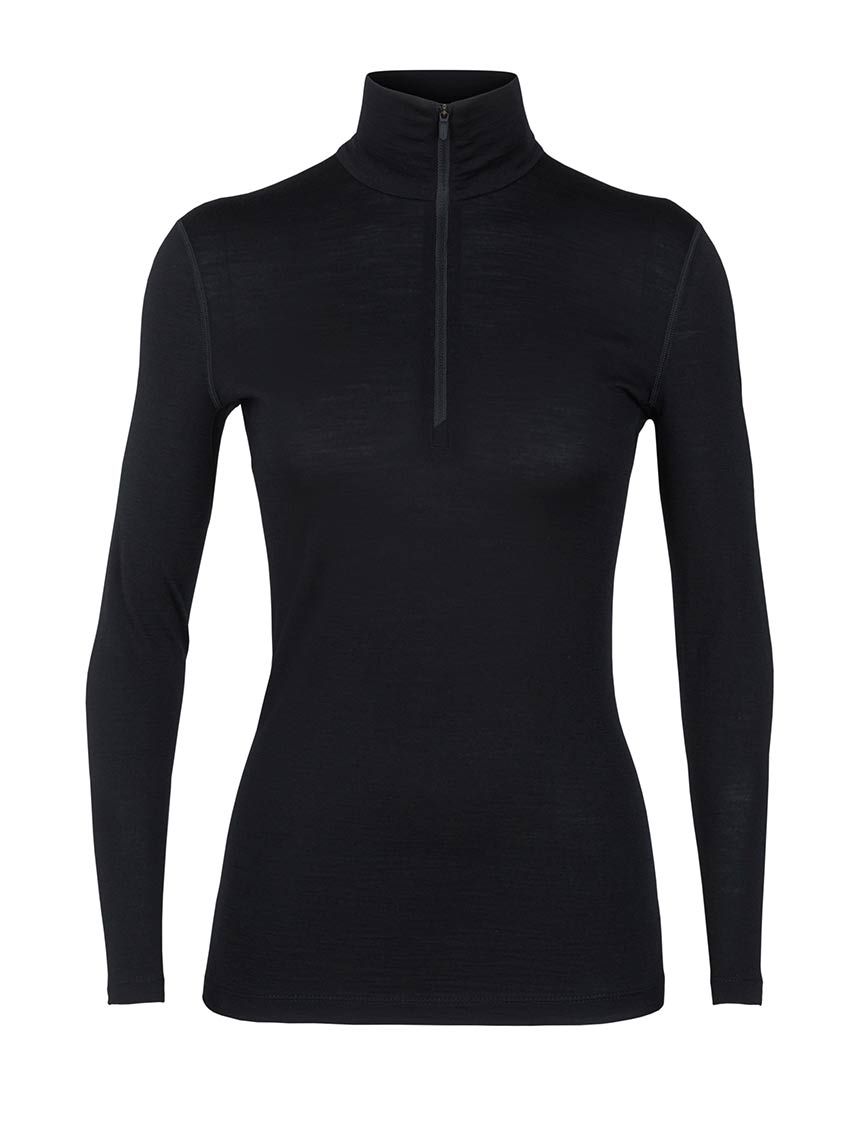 Icebreaker W 200 Oasis LS Half Zip BLACK - Nordisk Natur - Det bästa inom friluftsliv & vildmark