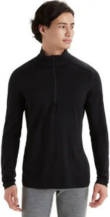 Icebreker Men 200 Oasis LS Half Zip BLACK - Nordisk Natur - Det bästa inom friluftsliv & vildmark
