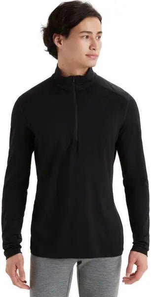 Icebreker Men 200 Oasis LS Half Zip BLACK - Nordisk Natur - Det bästa inom friluftsliv & vildmark