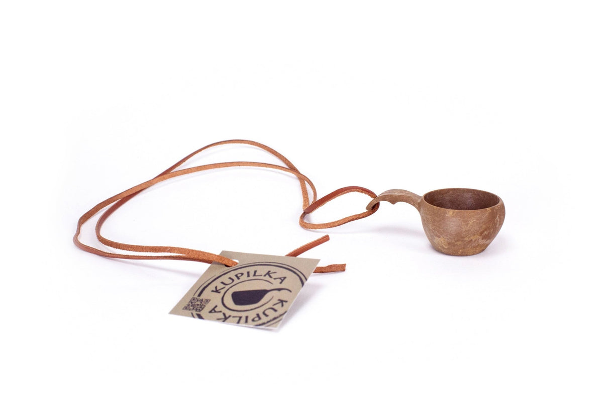 KUPILKA Kupilka 1, Mini cup with leather cord, brown - Nordisk Natur - Det bästa inom friluftsliv & vildmark