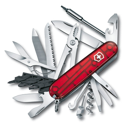 VICTORINOX Pocket knife CyberTool L red translucent, 91 mm - Nordisk Natur - Det bästa inom friluftsliv & vildmark