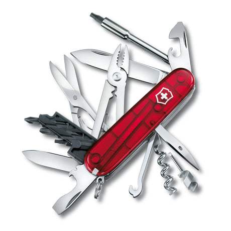VICTORINOX Pocket knife CyberTool M red translucent, 91 mm - Nordisk Natur - Det bästa inom friluftsliv & vildmark