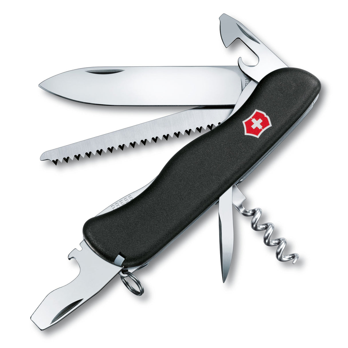 VICTORINOX Pocket Tool FORESTER, black, lockblade, 111 mm - Nordisk Natur - Det bästa inom friluftsliv & vildmark