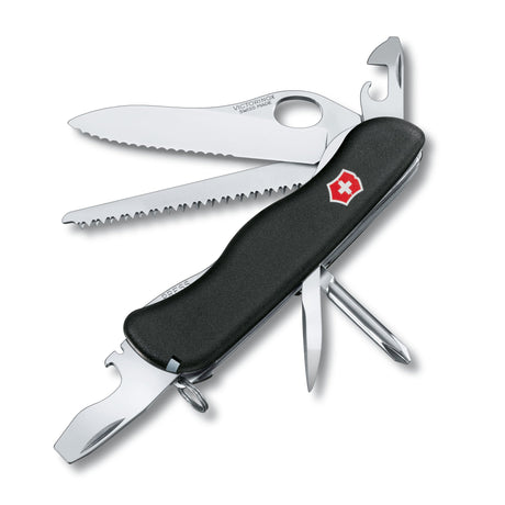 VICTORINOX Pocket Tool Military, black One Hand Knife, wavy lockblade - Nordisk Natur - Det bästa inom friluftsliv & vildmark